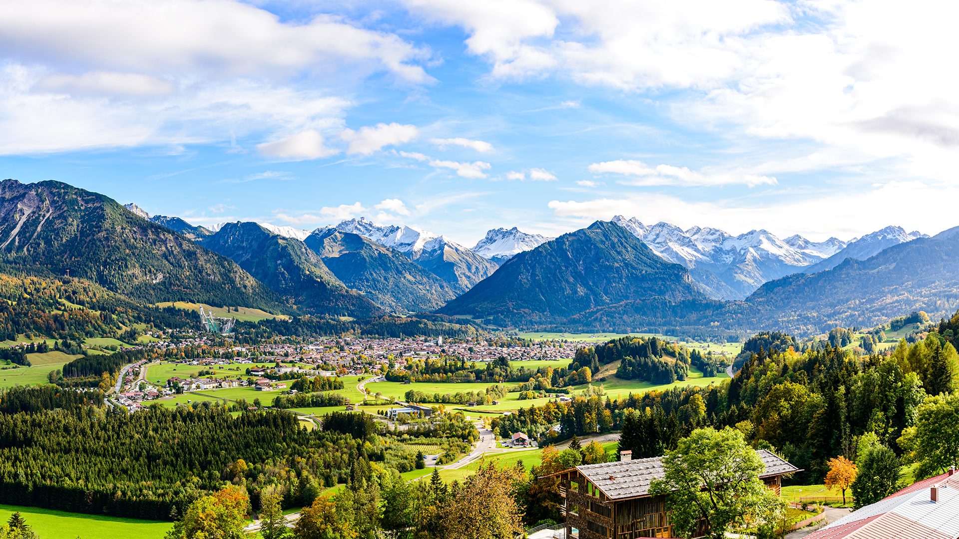 Blick über Sonthofen im Oberallgäu